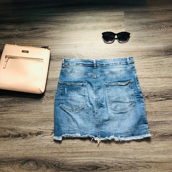 Streetwear Society Jean Mini Skirt - Picture 2 of 2